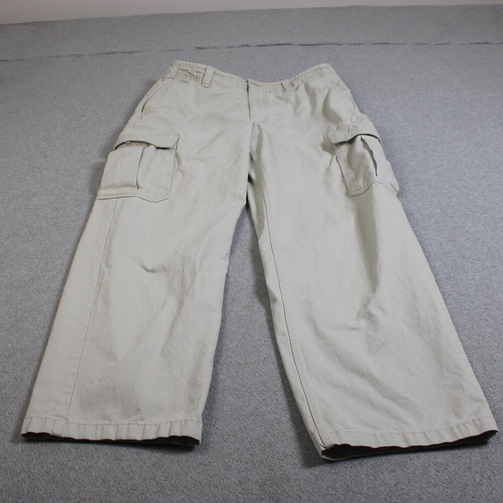 Gap Pants Men 35x32 Beige Standard Cargo Canvas Utility Loose Baggy Heritage Y2K